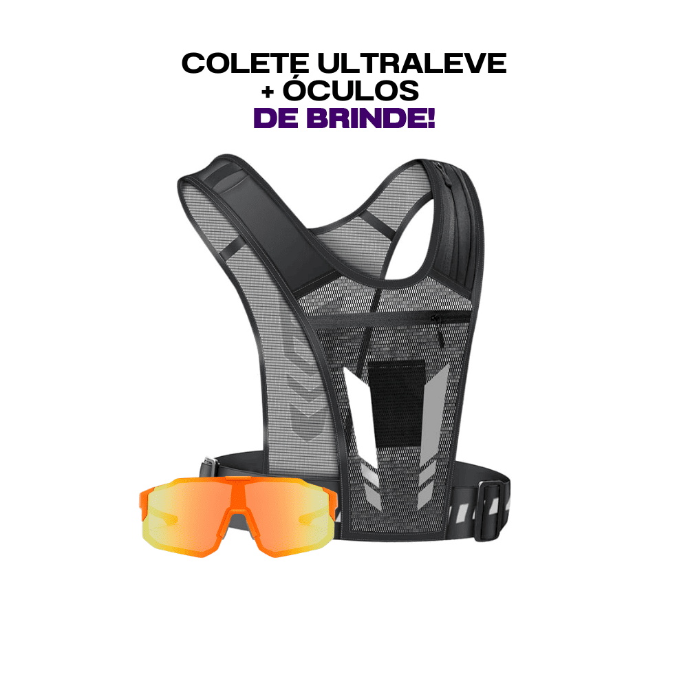 KIT Colete Ultraleve + Óculos Esportivo Grátis